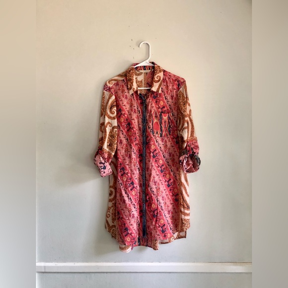 Soft Surroundings Patterned Button Up Tunic/Dress - Picture 2 of 10